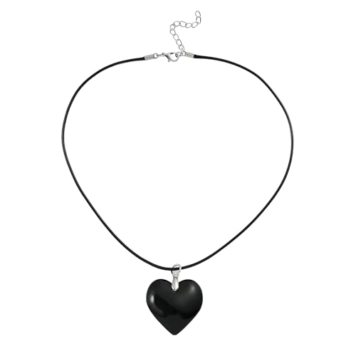 Collier cœur Olivia en argent et grand verre rouge pour sublimer vos soirées