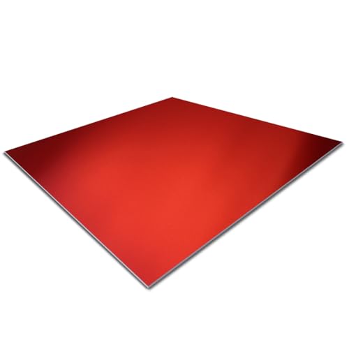 5052 Alloy Aluminum Plate Red Anodized Al Aluminum Sheets Thickness 0.5/0.8/1/1.5/2mm 100x100 200x200 200x300 300x300mm(300x300x1mm 2Pcs)