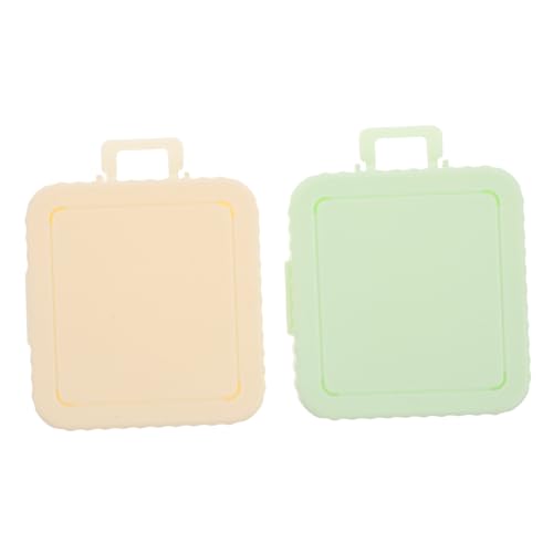 WRITWAA 2 Piezas Caja De Almacenamiento De Soplo De Polvo Organizador De Polvos Porta Brochas De Maquillaje De Viaje Estuche De Viaje Para Polvos Soporte Para Esponja Facial El Plastico