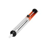 NORYEEBRAN Solder Sucker Desoldering Pump Soldering Iron Auxiliary Tool Manual Desoldering Suction Pump Vacuum Pump Solder Removal Tool Orange
