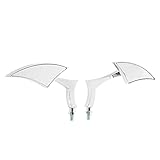 INNOGLOW Motorcycle Side Mirrors Rearview Mirror Chrome with 8mm/10mm Adapter Universal for Harley...