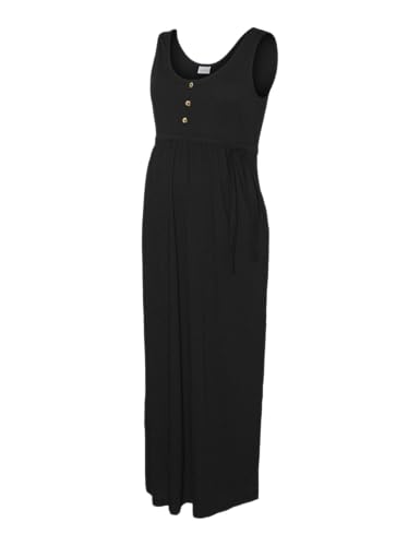 MAMALICIOUS Mlevi Lia SL Jrs Ankle Dress 2f Noos Vestido, Negro, M para Mujer