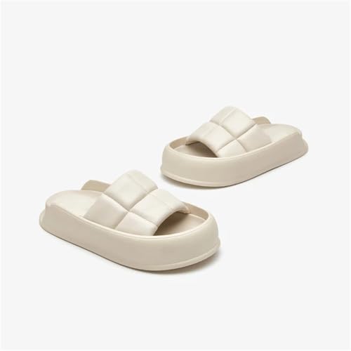 Women's Sheepskin Platform Slippers - Open Toe Casual Summer Beach Flats2