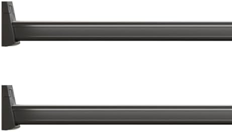 2 Pack 70cm Wall Mounted Wardrobe Rail, Square Black/Champagne Closet Pole with Flanges, Adjustable Clothes Drying Bar for 55-145cm Closets, Heavy Duty Storage Solution