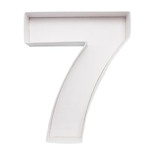 WENPACK 8" Small Fillable Cardboard Letter Shaped Paper Mache Cutouts Candy Tray Food Container(7)