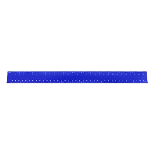 Image of Alumicolor 30-cm Aluminum Metric Mechanical Hollow Scale for School, Office, Art and Drafting, 30CM, Blue
