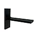Heavy Duty Floating Bracket, Forward Facing Shelf Bracket, Sold Individually, Handmade in USA (7, Black Flat Paint)