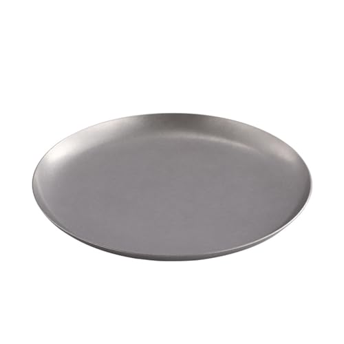 TIMELESSINOX プレート お皿 ステンレス 皿 レトロ おしゃれ 食洗機対応 取り皿 食器 (直径約 17cm)