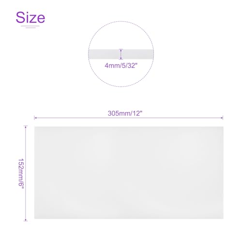 Image of DMiotech 6 x 12 x 0.15 Inch Plastic UHMW Sheets, Ultra High Molecular Weight Polyethylene, Opaque White Polyethylene Board for Automotive, Chemical, Manufacturing, DIY Home Kitchen