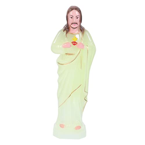 Alipis 1 Pc Ornamento De La Estatua De Jesus Imagen De La Misericordia Cuerda De Oración Ortodoxa Sagrado Corazón Crucifijo Pared Santo Rosario Católico Hombres Yellow El Plastico