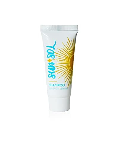 World Amenities - Sun + Sol Bulk Cleansing Shampoo With Warm Coconut & Vanilla Fragrances, Travel Size Toiletries, Mini Hotel Amenities