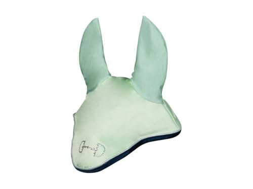 Bonnet anti-mouches poney HKM Monaco menthe apaise les oreilles sensibles
