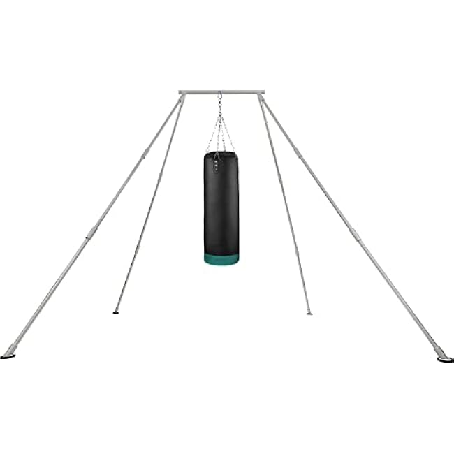 Kojem 8.1' Aerial Yoga Swing Stand Yoga Frame Sling Inversion Aluminum Triangle Structure for Indoor Outdoor Hammocks Pull-up Poles Swings 8.1 FT Height Support Up to 550lbs