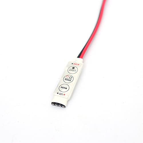 Image of Electronic Spices 12V Mini 3 Keys Single RGB Color Led Controller Brightness Dimmer for Dc12-24V Led 3528 5050 Strip Light RGB