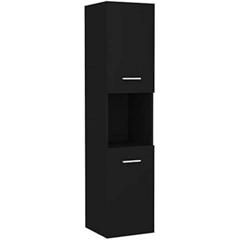vidaXL Modern Bathroom Cabinet with Storage Cover
