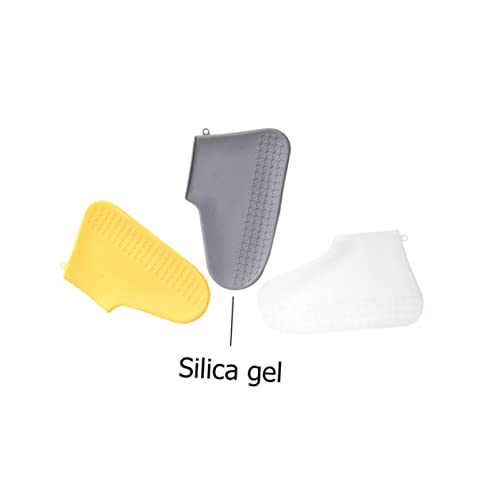 BESPORTBLE Cubrezapatos de lluvia de silicona antideslizantes para mujer, protección para calzado al aire libre, portátil y duradero blanco miniatura 2