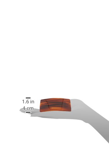 Caravan Large Classic Rectangle Automatic Barrette In Gold Betty Fashion Color Full Square Size #TOP1