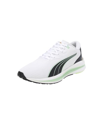 PUMA Girls' Electrify Nitro 2 Run 75 WNS Street Running Shoes, Puma White PUMA Black Light Mint, 7 Big Kid