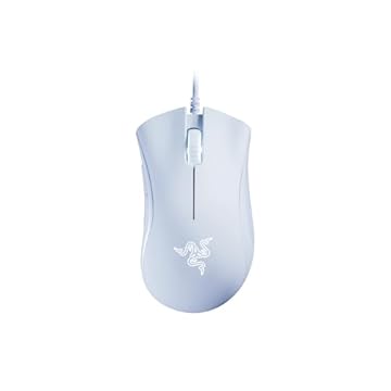 Razer DeathAdder Essential (2021) - Mouse para jogos com fio (sensor óptico, 6400 DPI, 5 botões programáveis, fator de forma ergonômico) branco