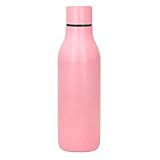 Insulated Water Bottle, 550ml Stainless Steel Metal Water Bottles, Colorful Sports Thermoses, Double Wall Insulation Vacuum Flask Keep Drinks Hot and Cold (Pink)