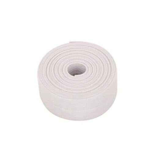 Bath Kitchen Caulk Tape Sealant Strip,PVC Self Adhesive Toilet Wall Sealing Tape. Waterproof Used for Toilet Bowl Bathroom (White)