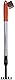 BLACK+DECKER Gartenrechen 5-Zahn - Verstellbar von 66 bis 100 cm - Karbonstahl, Fiberglas und PVC - Orange/Schwarz