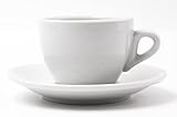 nuova point palermo espresso tassen Ø Unterteller, ca. 13,5 cm, Nuova Point Kaffeetasse/Cappuccinotasse PALERMO weiß 170 ml - 6 Tassen