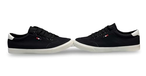 Image of Classic Canvas Sneakers, Casual Lace-Up Shoes with Green Sole, Unisex Fashion Trainers Shoes