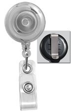 Translucide clair porte-badges avec clair SE glisse sur clip ceinture par Specialist ID, vendu à l'unité