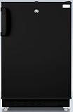 Summit Appliance ADA302BRFZ Built-in Undercounter ADA Compliant Refrigerator-Freezer in Black, Designed for General Purpose Storage, Manual Defrost with Glass Shelves, Front Lock and Door Storage