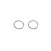 Sterling Silver Small Endless 10mm Round Unisex Hoop Earrings