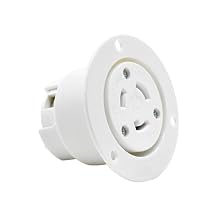 Superior Electric YGF036F Twist Lock Flange Receptacle 3 Wire, 20 Amps, 125V, NEMA L5-20R