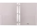 Staples 2-Pocket Presentation Folder with Fasteners, Clear, 3/Pack (ST26387-CCVS)