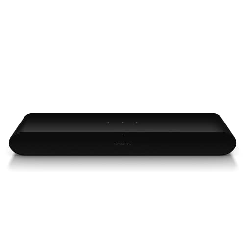 Sonos Ray, Soundbar, 4 digitale Class-D-Verstärker, Trueplay, Night Sound, Dolby Digital, Touch-Steuerung, optischer Anschluss – Schwarz.
