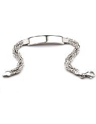 ID di bracciale con piastra in argento Sterling 925