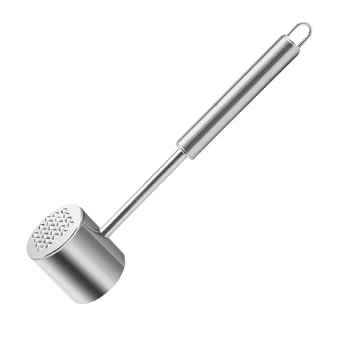 SOLUSTRE Meat Tenderizer Hammer Ergonomic Handle for Textured Surface for Efficient Tenderizing Cooking Tool for Steak Beef Pork and More
