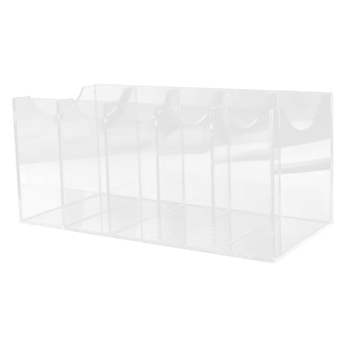 OFFSCH 5 Compartment Acrylic Belt Organizer Box Belt Organizer Holder for Closet Wall Mount