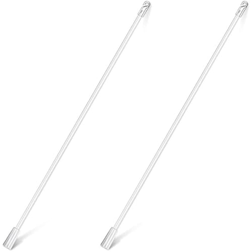 2Pcs 17 Inches Blind Wand, Vertical Blinds Replacement Parts with Hook and Grip, Clear Blind Tilt Wand, Blind Opener, Long Window Blind Stick Tilt Rod