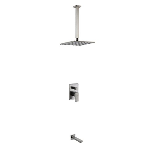Ensemble de robinets de douche antique nickel brossé pour espace spa à la maison