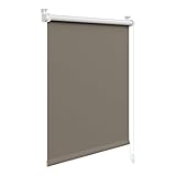 store taupe ISOLATION THERMIQUE ET CONSERVATION DE LA CHALEUR : Ce store enroulable avec enduit argenté a un effet positif sur la régulation de la température ambiante. En été, il réfléchisse les rayons du soleil et empêchent la pièce de surchauffer, tandis qu'en hiver, il réduit l'impact de la basse température extérieure à l'intérieur. Il convient pour la maison, le bureau, les cafés, les hôtels, les bibliothèques, etc