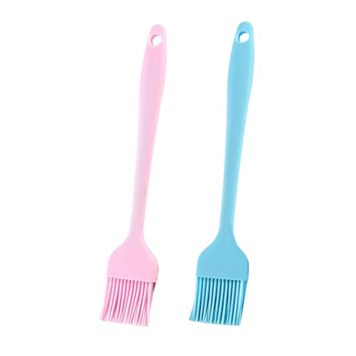 ibasenice Silicone Oil Brush Set 2 Pieces 26cm Length Heat-resistant Bbq Tool for Basting