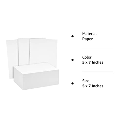 Sustainable Greetings 200 Pieces 5X7 Cardstock Postcards, 110Lbs, 300Gsm Blank Invitation Printer Paper, Heavyweight (White) #TOP7