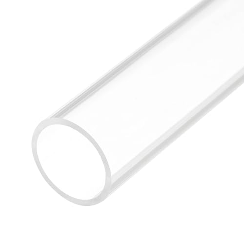 QUARKZMAN PVC Transparent Rohr, Innendurchmesser 21mm Durchmesser 25mm LÄNGE 150mm Acryl Kunststoffrohr für Lampenbau, Stehlampen, Möbel