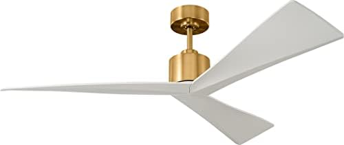 Generation Lighting 3ADR52BBS Adler 52" Damp Ceiling Fan with Remote, Burnished Brass