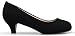Olivia K Womens Classic Closed Toe Kitten Heel Pumps | Dress, Work, Party Low Heeled (8.5, Charcoal Nubuck, Numeric_8_Point_5)