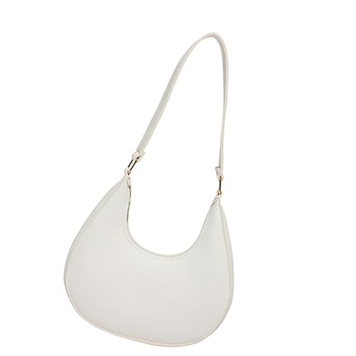 XIAOQENAN Bolsa de poliuretano versátil de moda con diseño compacto con múltiples compartimentos, adecuada para cosméticos y artículos privados, moderna bolsa de hombro para viajeros, White, One Size XIAOQENAN Bolsa de poliuretano versátil de moda con diseño compacto con múltiples compartimentos, adecuada para cosméticos y artículos privados, moderna bolsa de hombro para viajeros, White, One Size