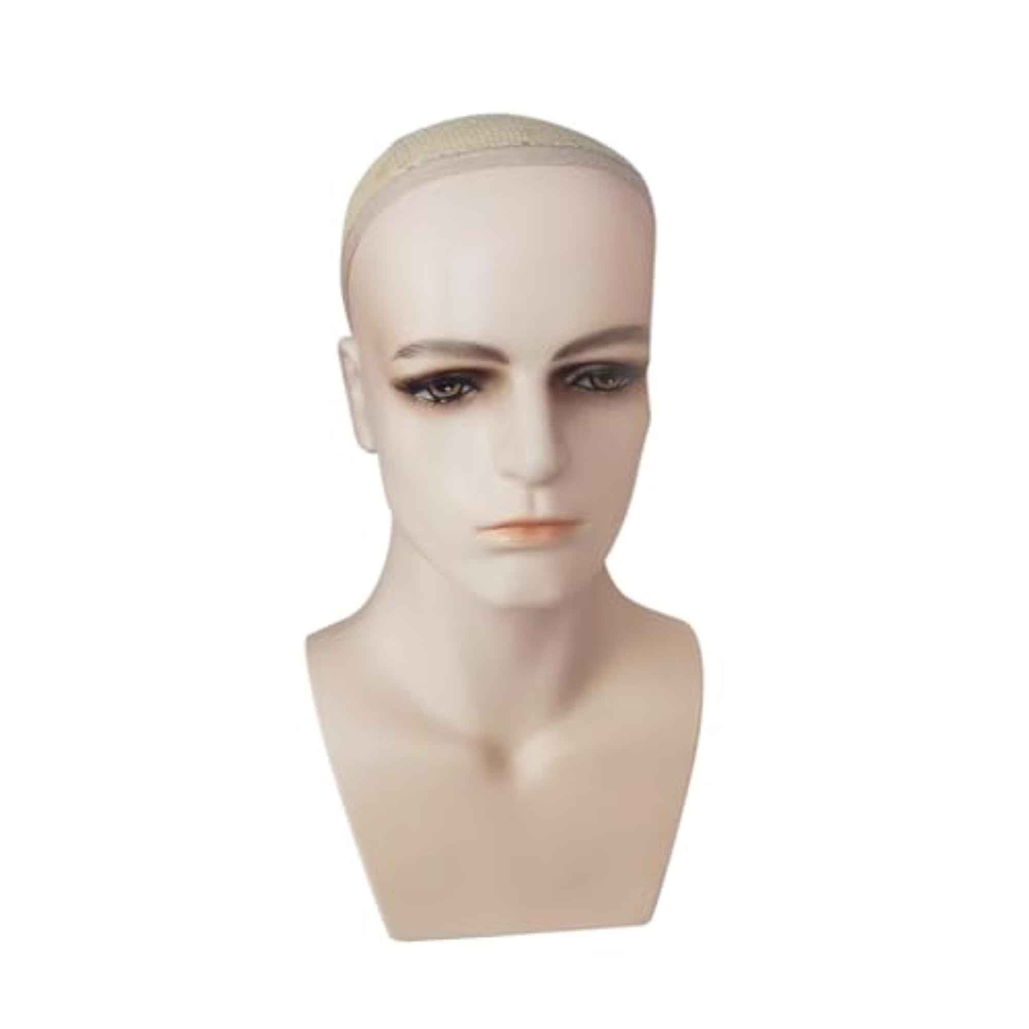 Male Mannequin Head with Shoulders, Wig Display Stand