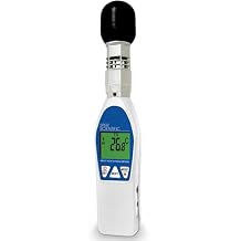 Sper Scientific Wet Bulb Globe Heat Stress Meter 800036 - WBGT Heat Index Monitor with Air Temperature Humidity & Globe Temperature for Workplace Sports & Outdoor Activities