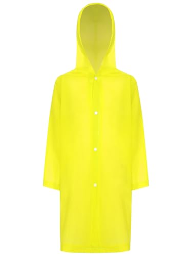 Toddler Kids Reusable Rain Ponchos Waterproof Rain Coat with Hood and Sleeves Rain Gear for Boys Girls