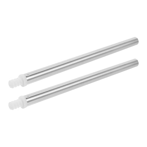 IWOWHERO Kit Adaptador de Repuesto para Mango de Cepillo de Inodoro Conector de Aluminio Brillante 2 Unidades Piezas para Cepillo de Fregar Accesorios para Limpieza Doméstica de Baño